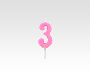 Number 3 Candle