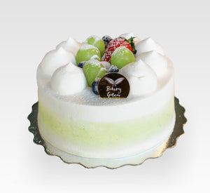 Matcha Fresh Cream Fruit Cake